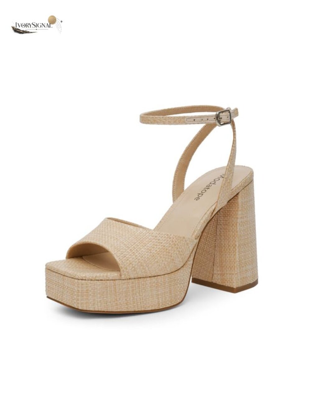 Platform Heels for Women Chunky Heel Open Toe Ankle Strap Sandals Faux Leather
